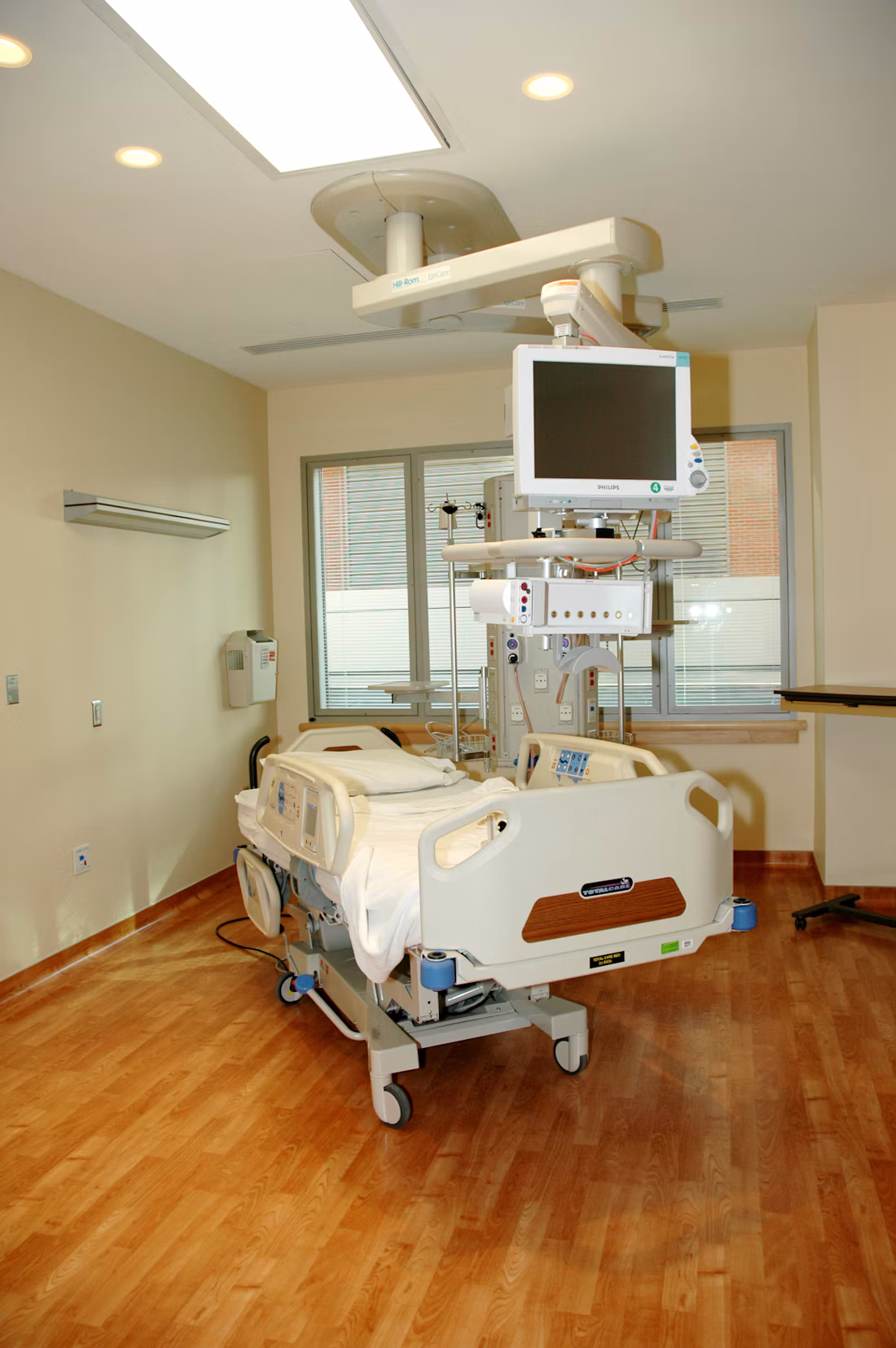 Caregiver holding hands with senior patient